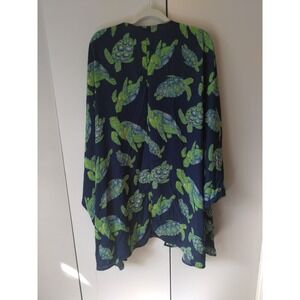 Simply Southern Women's Kimono Swim Cover Up Plus Size Fits XL to 3X Sea Turtle